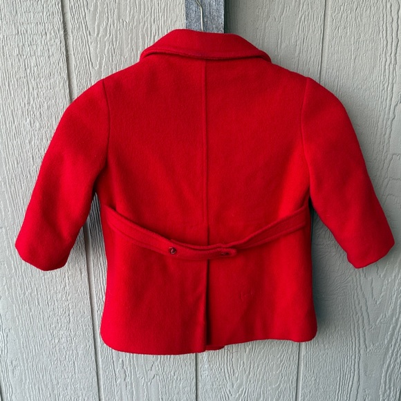 Vintage Classic Red Kids Peacoat 3 to 4 T size tag is worn out - Picture 7 of 16